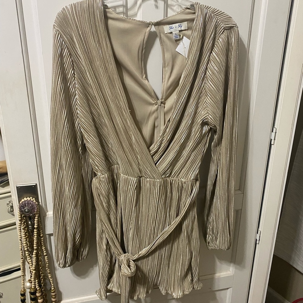 She Sky Gold Romper